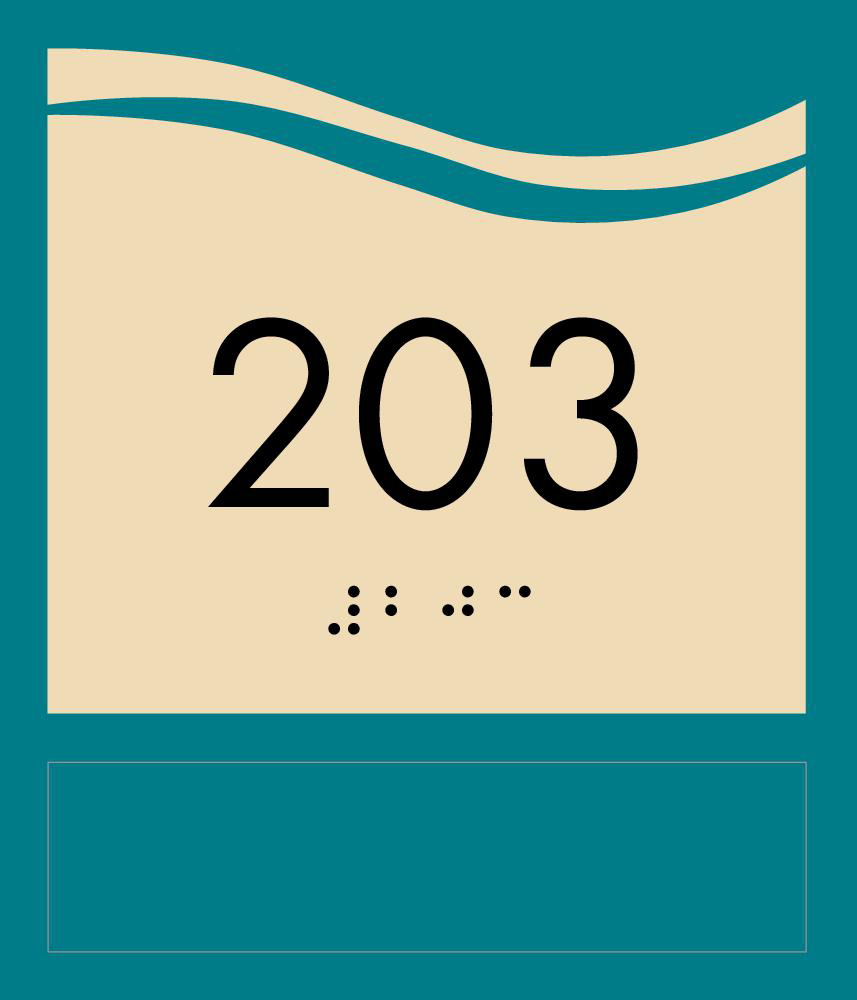 Bay - Room Number B 4.5" x 5.25" (4.5" x 1.125")