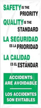Bilingual Universal Mounting Banners: Safety Is The Priority - Quality Is The Standard-1