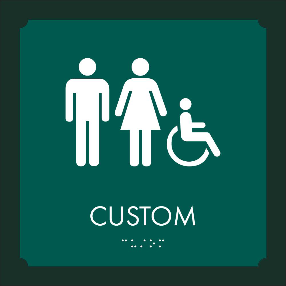 Wonder - Restroom ID B 9.25" x 9.25"