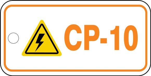 Energy Source Identification Standard Tag Control Panel - 3" W x 1.5" H Inches-11