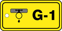 Energy Source Identification Gas Tag - 3" W x 1.5" H Inch-2