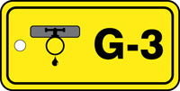 Energy Source Identification Gas Tag - 3" W x 1.5" H Inch-34