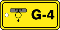 Energy Source Identification Gas Tag - 3" W x 1.5" H Inch-35