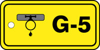 Energy Source Identification Gas Tag - 3" W x 1.5" H Inch-6