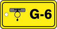 Energy Source Identification Gas Tag - 3" W x 1.5" H Inch-37