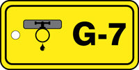 Energy Source Identification Gas Tag - 3" W x 1.5" H Inch-18