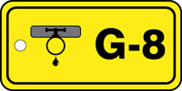 Energy Source Identification Gas Tag - 3" W x 1.5" H Inch-39