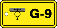 Energy Source Identification Gas Tag - 3" W x 1.5" H Inch-10