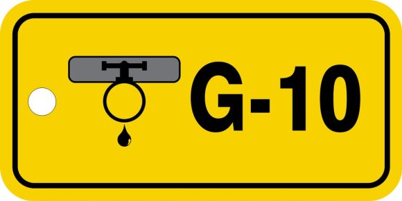 Energy Source Identification Gas Tag - 3" W x 1.5" H Inch-21