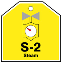 Energy Source Identification ShapeID Tag Steam - 2.5" x 2.5" Inches-23