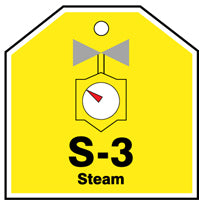 Energy Source Identification ShapeID Tag Steam - 2.5" x 2.5" Inches-34