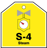 Energy Source Identification ShapeID Tag Steam - 2.5" x 2.5" Inches-15