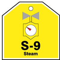 Energy Source Identification ShapeID Tag Steam - 2.5" x 2.5" Inches-40