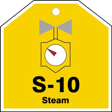 Energy Source Identification ShapeID Tag Steam - 2.5" x 2.5" Inches-41
