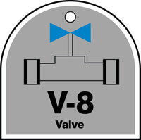 Energy Source Identification ShapeID Valve Tag - 2.5" W x 2.5" H Inches-29