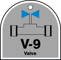 Energy Source Identification ShapeID Valve Tag - 2.5" W x 2.5" H Inches-40