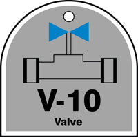 Energy Source Identification ShapeID Valve Tag - 2.5" W x 2.5" H Inches-31