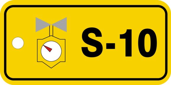 Energy Source Identification Standard Steam Tag - 3" W X 1.5" H Inches-11