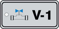 Energy Source Identification Valve Tag Standard - 3" W x 1.5" H Inches-33