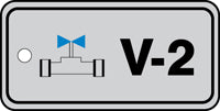Energy Source Identification Valve Tag Standard - 3" W x 1.5" H Inches-34