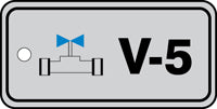 Energy Source Identification Valve Tag Standard - 3" W x 1.5" H Inches-37