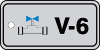 Energy Source Identification Valve Tag Standard - 3" W x 1.5" H Inches-18