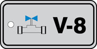 Energy Source Identification Valve Tag Standard - 3" W x 1.5" H Inches-10