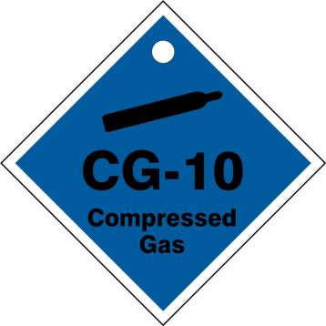 Energy Source ShapeID Compressed Gas Identification Tag - 2.5" Inches-21