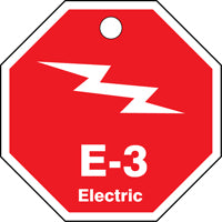 ShapeID Energy Source Identification Tag Electric E-1 - 2.5" Inches-24