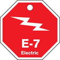 ShapeID Energy Source Identification Tag Electric E-1 - 2.5" Inches-18