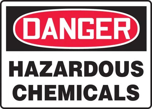 OSHA Danger Safety Sign: Hazardous Chemicals-1