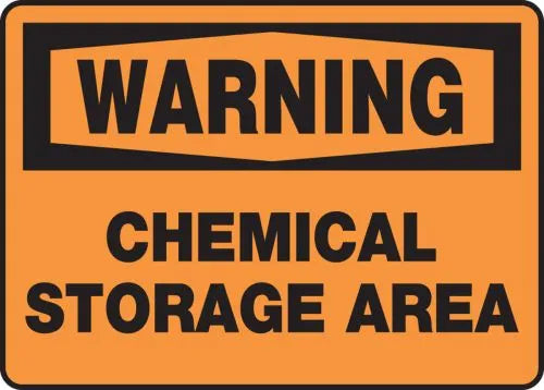 OSHA Warning Safety Sign: Chemical Storage Area-1