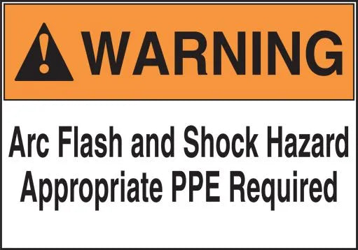 ANSI Safety Labels On A Roll: Arc Flash And Shock Hazard Appropriate PPE Required-1